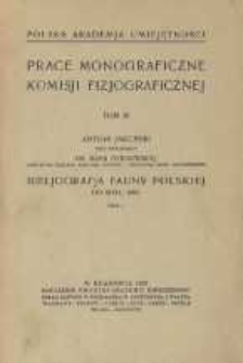 Bibljografja fauny polskiej do roku 1880. Tom I