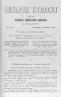 Okólnik Rybacki. Organ Krajowego Towarzystwa Rybackiego w Krakowie. 1911 nr120