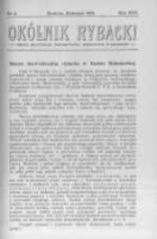 Okólnik Rybacki. Organ Krajowego Towarzystwa Rybackiego w Krakowie. 1913 nr4