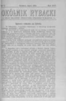 Okólnik Rybacki. Organ Krajowego Towarzystwa Rybackiego w Krakowie. 1913 nr7