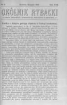 Okólnik Rybacki. Organ Krajowego Towarzystwa Rybackiego w Krakowie. 1913 nr8