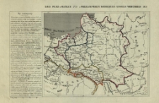 Karta Polski w granicach 1772 z podziałem według rozporządzeń kongresu wiedeńskiego 1815