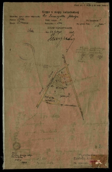 Kopia z mapy katastralnej. Powiat Środa. Miejscowość Żrenica. [Wyk.] Pietrzyński [...]