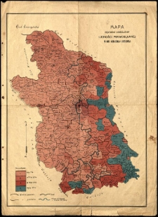 Mapa gęstości osiedlenia ludności prawosławnej w guberni siedleckiej i lubelskiej