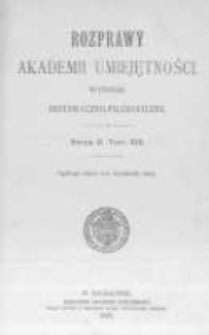 Rozprawy Akademii Umiejętności. Wydział Historyczno-Filozoficzny. Serya II. 1899. Tom 13