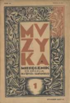 Muzyka. 1927 R.4 nr1