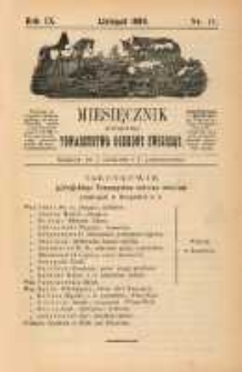 Miesięcznik Galicyjskiego Towarzystwa Ochrony Zwierząt 1884 Nr11