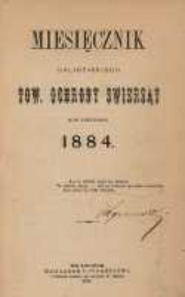 Miesięcznik Galicyjskiego Towarzystwa Ochrony Zwierząt. Spis przedmiot&oacute;w. Rok 1884