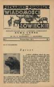Poznańsko-Pomorskie Wiadomości Łowieckie 1933 Nr4