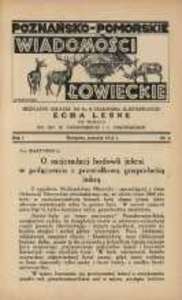 Poznańsko-Pomorskie Wiadomości Łowieckie 1933 Nr6