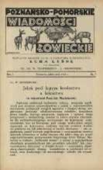 Poznańsko-Pomorskie Wiadomości Łowieckie 1933 Nr7