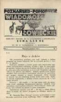 Poznańsko-Pomorskie Wiadomości Łowieckie 1933 Nr9