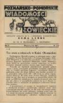Poznańsko-Pomorskie Wiadomości Łowieckie 1934 Nr1