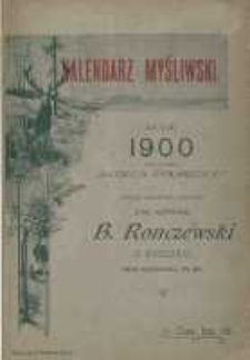 Kalendarz myśliwski ilustrowany na rok 1900