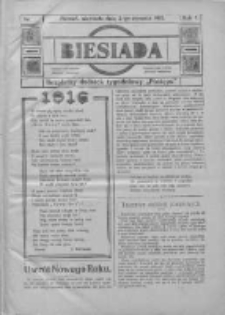 Biesiada: bezpłatny dodatek tygodniowy "Postępu" 1916.01.02 R.4 Nr1