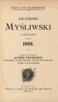 Kalendarz myśliwski ilustrowany na rok 1908