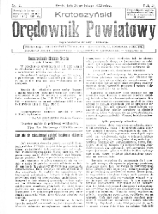 KKrotoszyński Orędownik Powiatowy 1932.02.24 R.57 Nr15