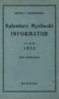 Kalendarz Myśliwski Informator na rok 1923