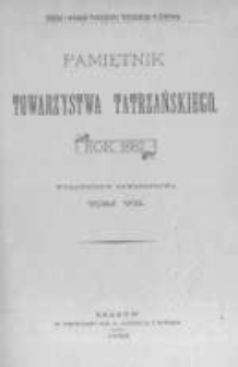 Pamiętnik Towarzystwa Tatrzańskiego. 1882 T.7