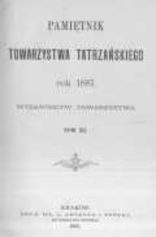 Pamiętnik Towarzystwa Tatrzańskiego. 1887 T.11