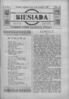 Biesiada: bezpłatny dodatek tygodniowy "Postępu" 1916.04.02 R.4 Nr14