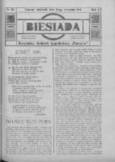 Biesiada: bezpłatny dodatek tygodniowy "Postępu" 1916.09.24 R.4 Nr38