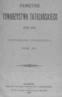 Pamiętnik Towarzystwa Tatrzańskiego. 1894 T.15