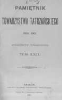Pamiętnik Towarzystwa Tatrzańskiego. 1901 T.22