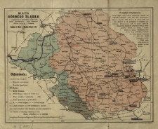 Mapa Górnego Śląska: z uwzględnieniem stosunków językowych, granic powiatowych i kolei żelaznych / ułożona przez ks. Józefa Gregora