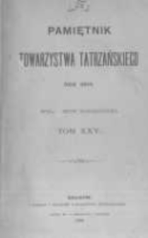 Pamiętnik Towarzystwa Tatrzańskiego. 1904 T.25