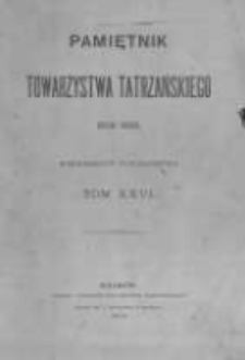 Pamiętnik Towarzystwa Tatrzańskiego. 1905 T.26