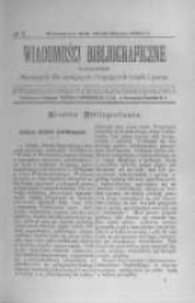 Wiadomości Bibliograficzne Warszawskie. 1882 R.1 nr2