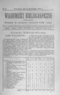 Wiadomości Bibliograficzne Warszawskie. 1882 R.1 nr11