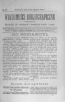 Wiadomości Bibliograficzne Warszawskie. 1882-1883 R.1 nr12