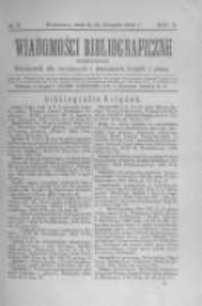 Wiadomości Bibliograficzne Warszawskie. 1883 R.2 nr7