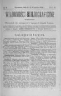 Wiadomości Bibliograficzne Warszawskie. 1883 R.2 nr8