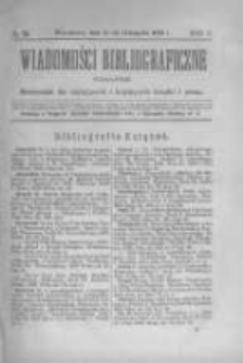 Wiadomości Bibliograficzne Warszawskie. 1883 R.2 nr10