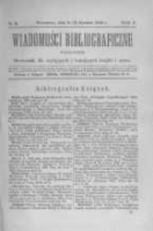 Wiadomości Bibliograficzne Warszawskie. 1883 R.2 nr11