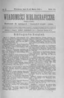 Wiadomości Bibliograficzne Warszawskie. 1884 R.3 nr2