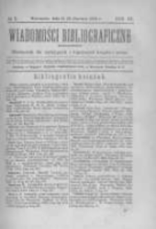 Wiadomości Bibliograficzne Warszawskie. 1884 R.3 nr5