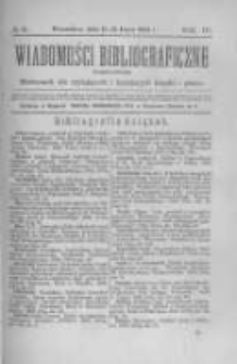 Wiadomości Bibliograficzne Warszawskie. 1884 R.3 nr6