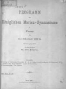 Programm des Königlichen Marien-Gymnasiums in Posen für das Schuljahr 1883/84