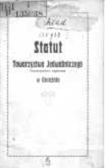 Statut Towarzystwa Jedwabniczego