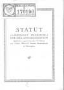 Statut Samopomocy Właścicieli Dorożek Samochodowych: Spółdzielnia z ograniczoną odpowiedzialnością przy Związku Właścieli Dorożek Samochodowych w Poznaniu