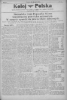Kolej Polska: tygodnik poświęcony zagadnieniom i rozwojowi polskich dróg żelaznych, sprawom zawodowym i życiu kolejarzy: bezplatny dodatek do "Postępu" 1922.01.24 R.2 Nr3