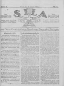 Siła: organ Chrześcijańskiego Narodowego Stronnictwa Pracy 1922.01.20 R.2 Nr3