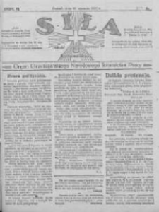 Siła: organ Chrześcijańskiego Narodowego Stronnictwa Pracy 1922.2601. R.2 Nr4