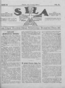 Siła: organ Chrześcijańskiego Narodowego Stronnictwa Pracy 1922.02.09 R.2 Nr6
