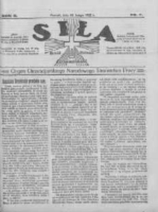 Siła: organ Chrześcijańskiego Narodowego Stronnictwa Pracy 1922.02.16 R.2 Nr7