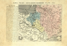 Karta Polski z oznaczeniem rozbiorów 1772, 1793 i 1795